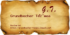 Grundbecher Tímea névjegykártya